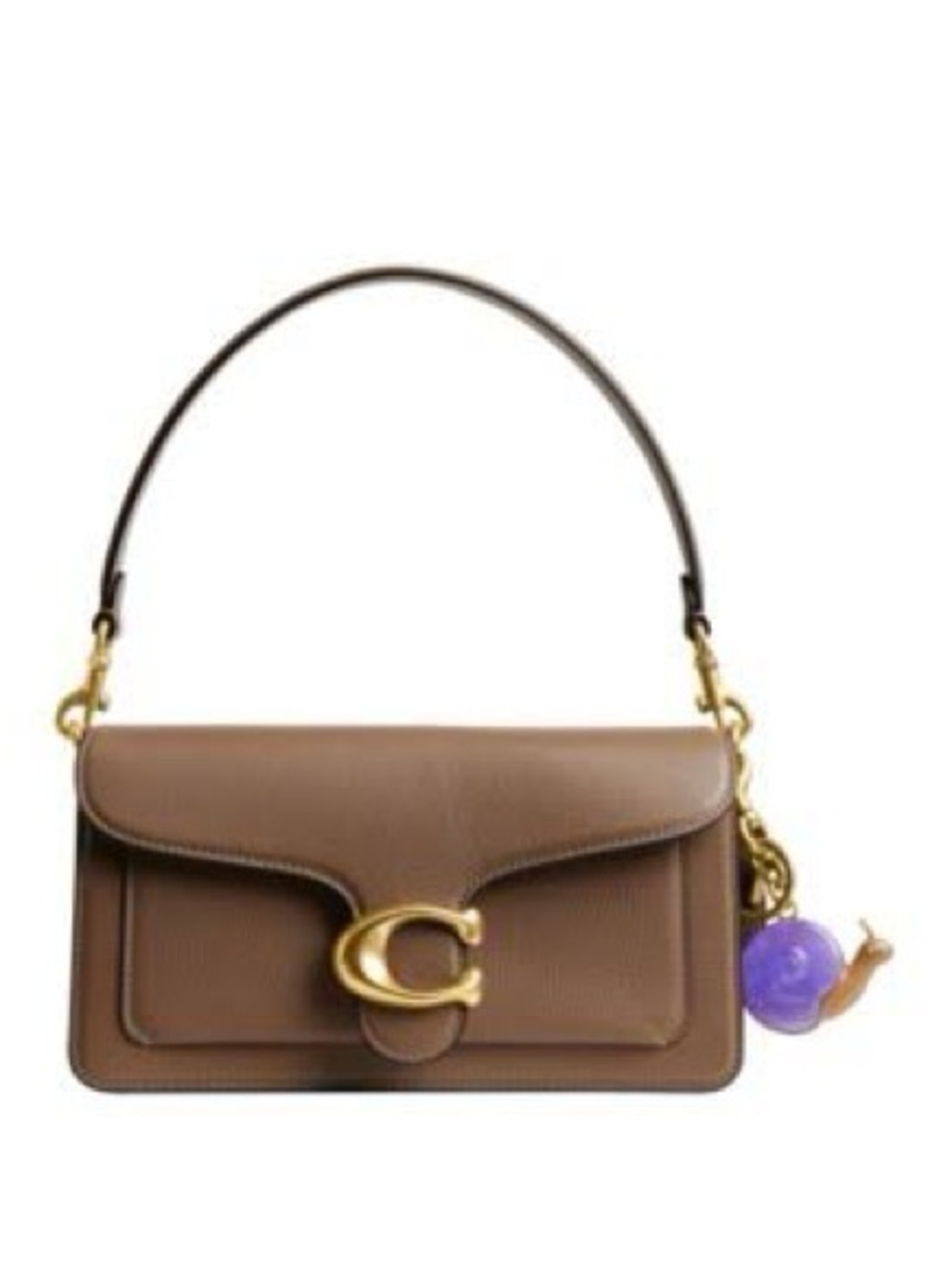 Coach Snail Charm Coach Gold-Tone Keychain with Purple Enamel NWT - Picture 3 of 3